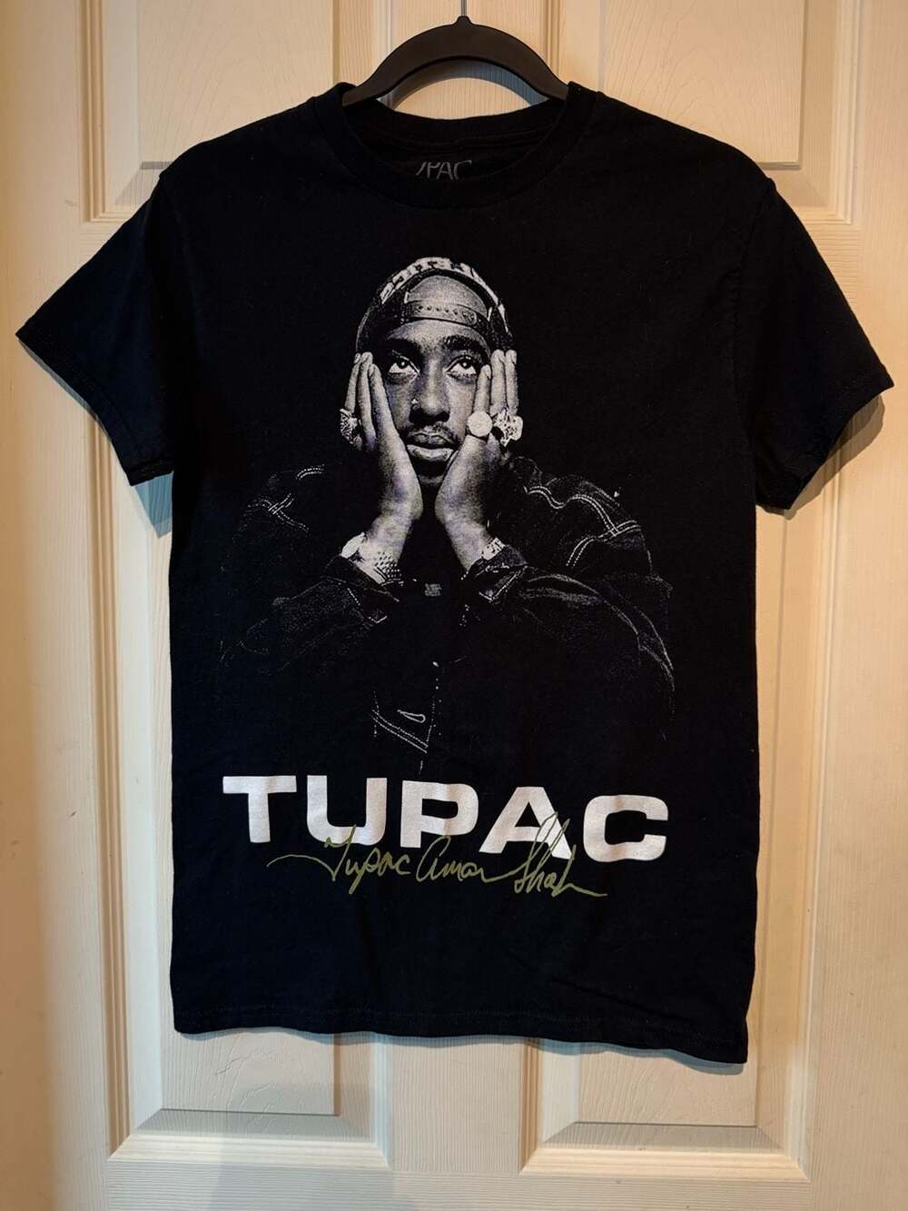 2Pac Tupac Shakur Signature Graphic Tee Size S Black Cotton